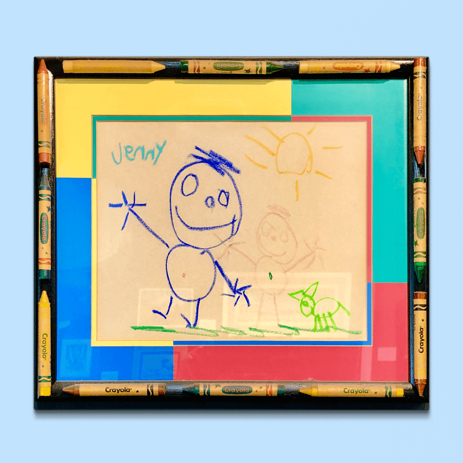 Framing Court Miranda framed childrens print crayon frame